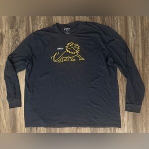 Men’s Petco Bearded Dragon Logo Blue Employee Stretch Long Sleeve Shirt- 4XL